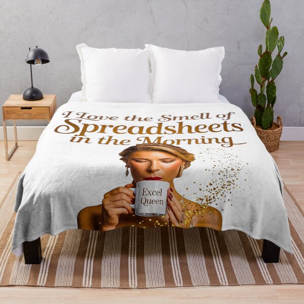 Item preview, Glam Excel Queen Morning Spreadsheets Fashion Humor designed and sold by Amanda's Factory.