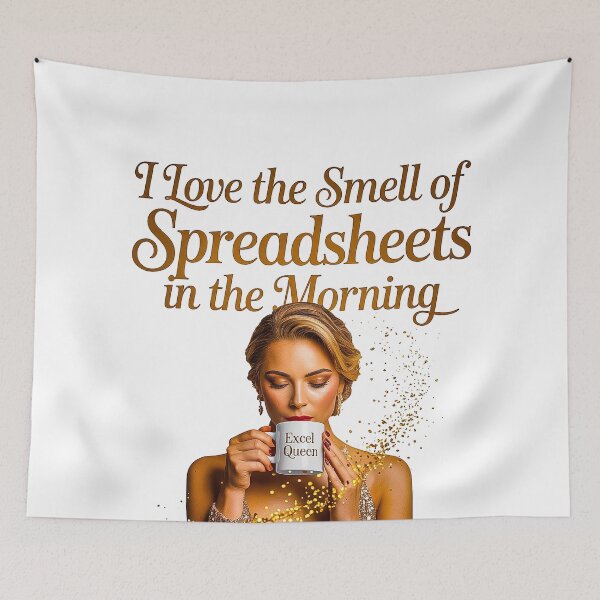 Item preview, Glam Excel Queen Morning Spreadsheets Fashion Humor designed and sold by Amanda's Factory.