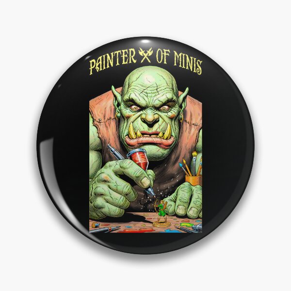 Item preview, Fantasy Miniature Painter Of Minis Funny Orc Airbrush RPG designed and sold by GrandeDuc.