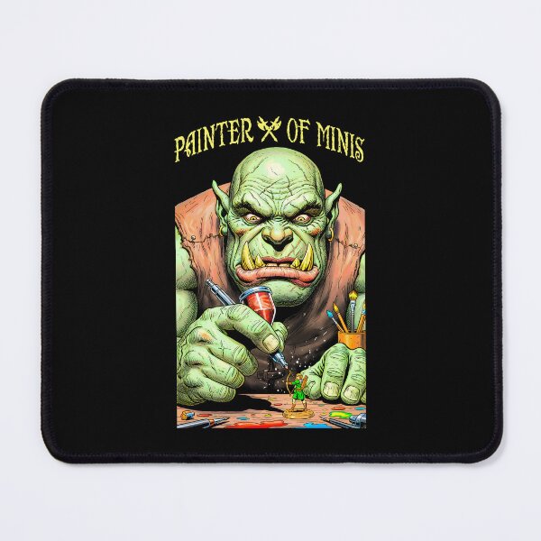 Item preview, Fantasy Miniature Painter Of Minis Funny Orc Airbrush RPG designed and sold by GrandeDuc.