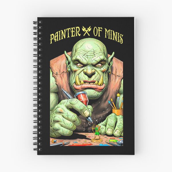 Item preview, Fantasy Miniature Painter Of Minis Funny Orc Airbrush RPG designed and sold by GrandeDuc.