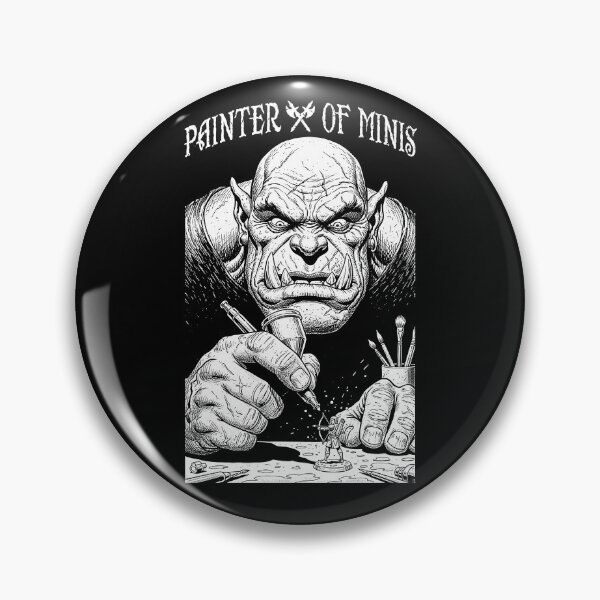 Item preview, Fantasy Miniature Painter Of Minis Funny Orc Airbrush RPG designed and sold by GrandeDuc.