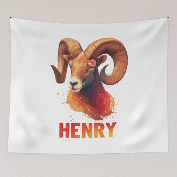 Item preview, Henry – Aries Zodiac Design designed and sold by AlexLineArt.