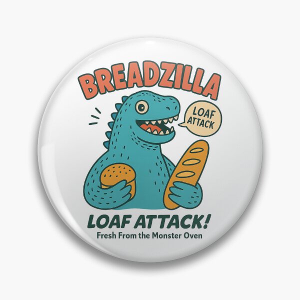 Item preview, Breadzilla Retro Comic Funny Monster with Bread designed and sold by NatureStyle555.
