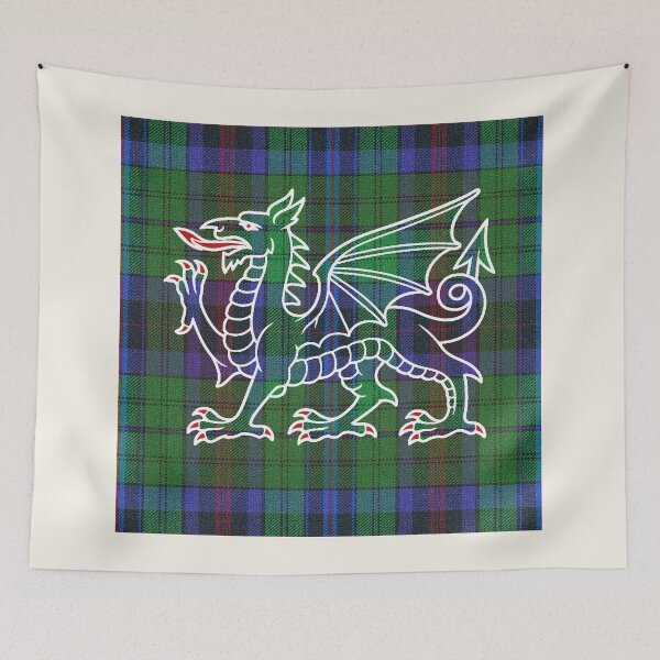Item preview, Philips Welsh Tartan – The Noble Spirit of Cymru & y Ddraig Goch - the red dragon v3 designed and sold by WheelieGdArt.