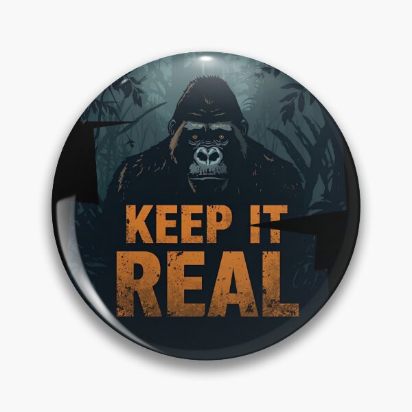 Item preview, Gorilla silhouette with text Keep it Real 3 designed and sold by Neon G.