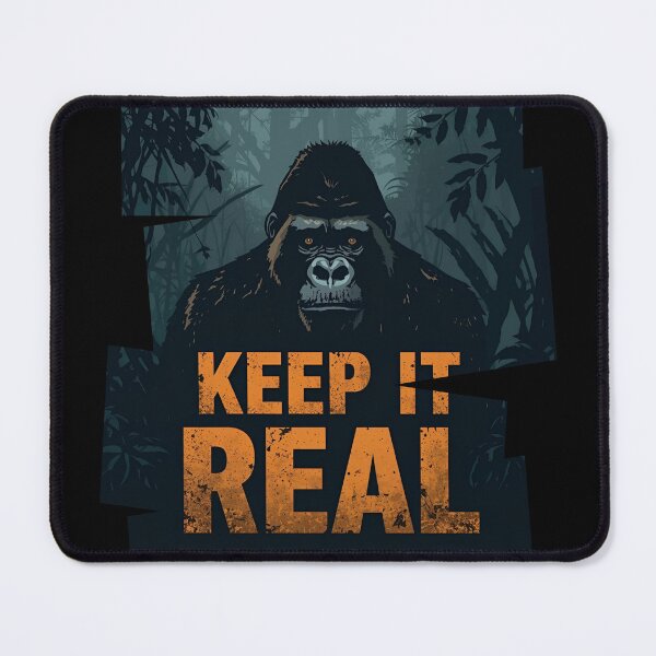 Item preview, Gorilla silhouette with text Keep it Real 3 designed and sold by Neon G.