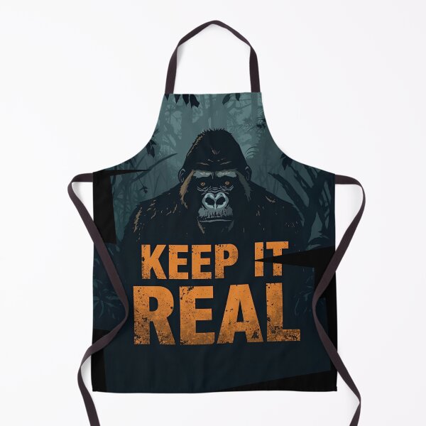 Item preview, Gorilla silhouette with text Keep it Real 3 designed and sold by Neon G.