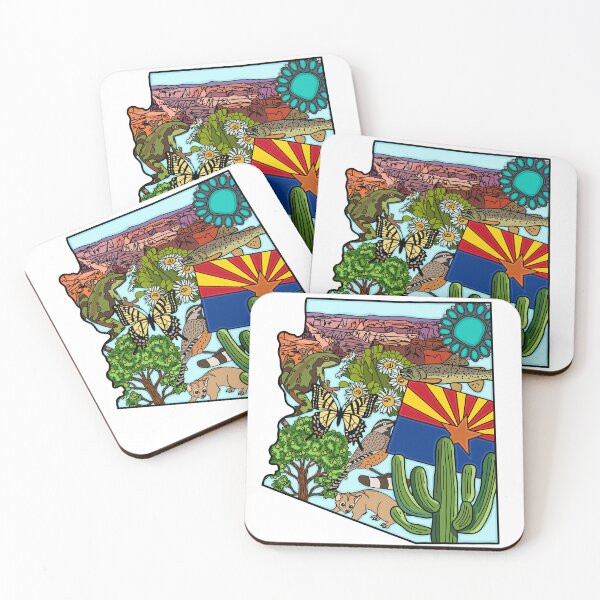 Item preview, Arizona Symbols Illustration designed and sold by fiberandgloss.
