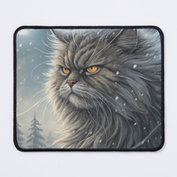 Item preview, Jólakötturinn (Yule Cat) Close-Up – Icelandic Christmas Folklore Winter Beast Painting designed and sold by AIfolklore.