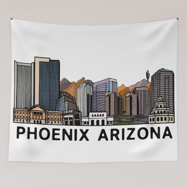 Item preview, Phoenix Arizona Skyline Illustration  designed and sold by fiberandgloss.