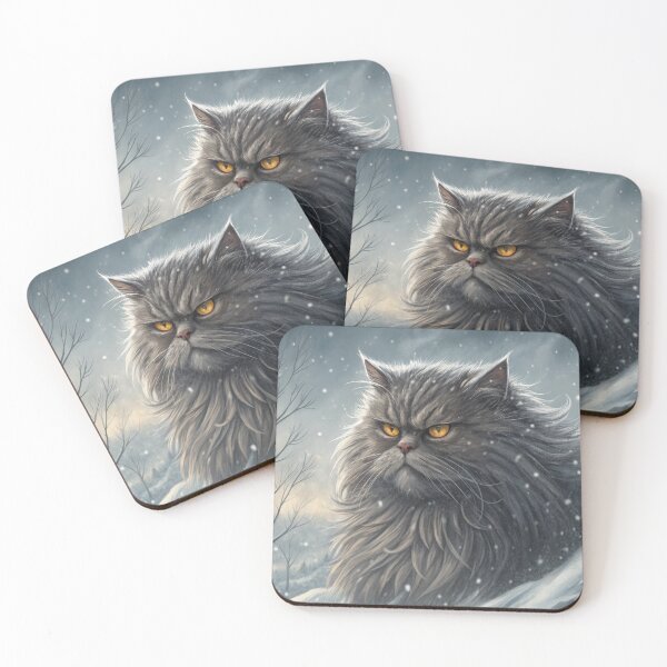 Item preview, Jólakötturinn (Yule Cat) Close-Up – Icelandic Christmas Folklore Winter Beast Digital art designed and sold by AIfolklore.