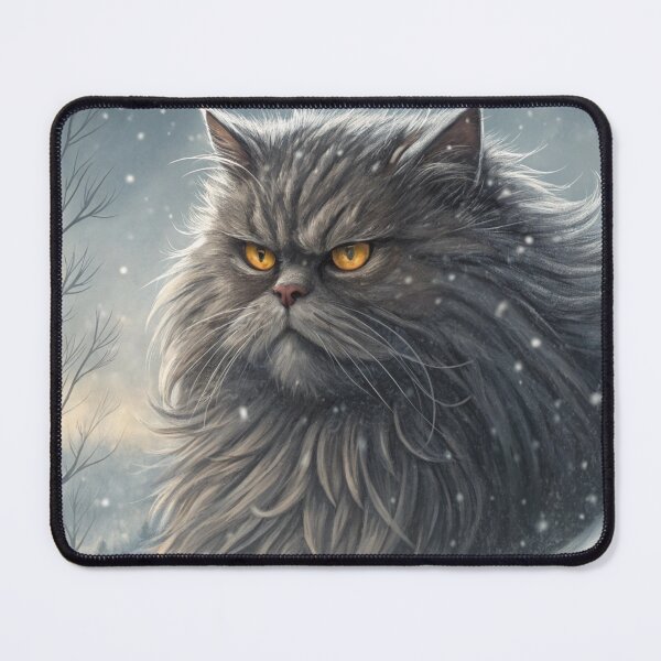 Item preview, Jólakötturinn (Yule Cat) Close-Up – Icelandic Christmas Folklore Winter Beast Digital art designed and sold by AIfolklore.