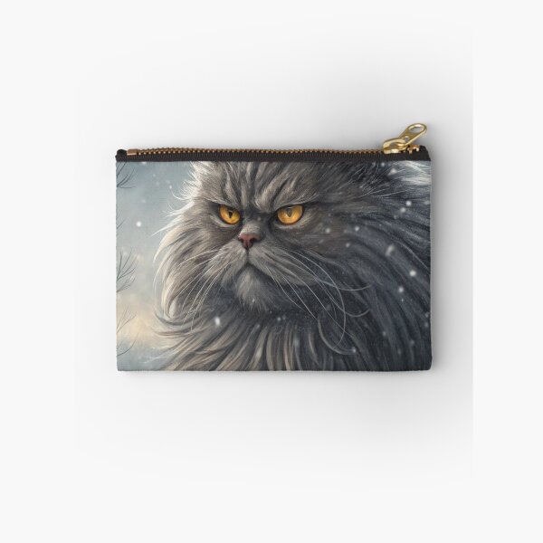 Item preview, Jólakötturinn (Yule Cat) Close-Up – Icelandic Christmas Folklore Winter Beast Digital art designed and sold by AIfolklore.