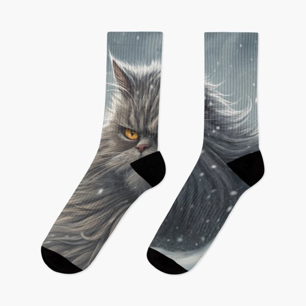 Item preview, Jólakötturinn (Yule Cat) Close-Up – Icelandic Christmas Folklore Winter Beast Digital art designed and sold by AIfolklore.