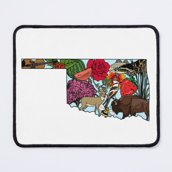 Item preview, Oklahoma Symbols Illustration  designed and sold by fiberandgloss.