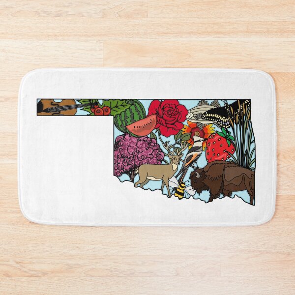 Item preview, Oklahoma Symbols Illustration  designed and sold by fiberandgloss.