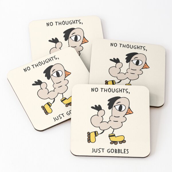 Item preview, No Thoughts Just Gobbles - Funny Thanksgiving Turkey Meme designed and sold by chelArt1.