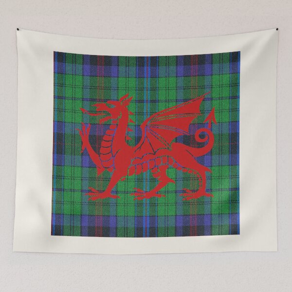Item preview, Philips Welsh Tartan – The Noble Spirit of Cymru & y Ddraig Goch - the red dragon v4 designed and sold by WheelieGdArt.