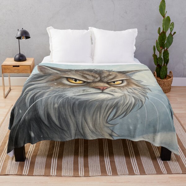 Item preview, Jólakötturinn (Yule Cat) Close-Up – Icelandic Christmas Folklore Winter Beast (Angry edition) designed and sold by AIfolklore.