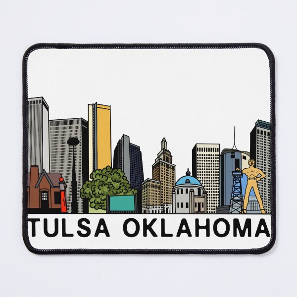 Item preview, Tulsa Oklahoma Skyline Art  designed and sold by fiberandgloss.
