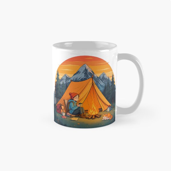 Item preview, Girl camping in the mountains designed and sold by matthijs309.