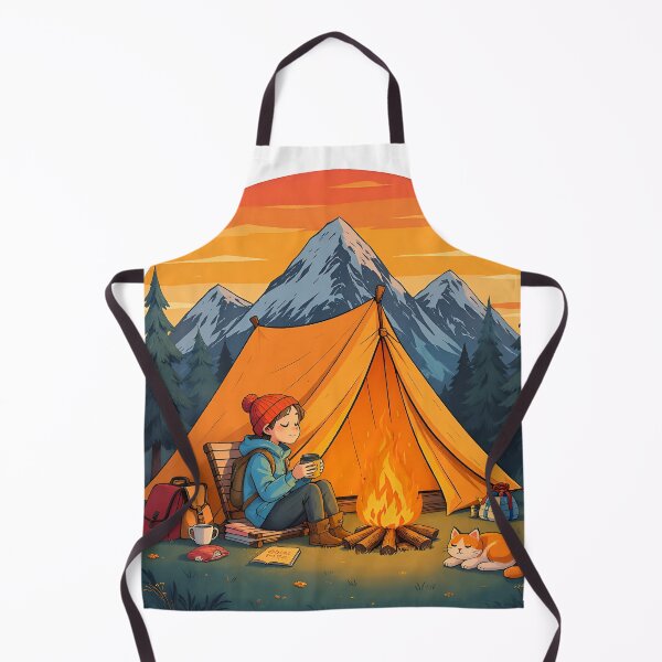 Item preview, Girl camping in the mountains designed and sold by matthijs309.