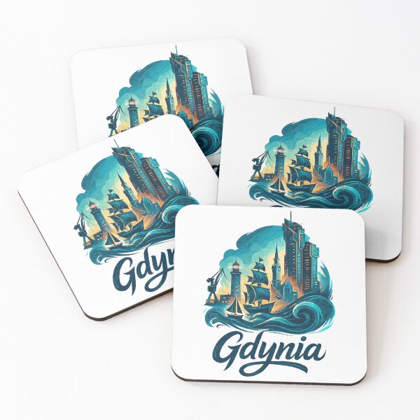 Item preview, Gdynia, Poland, White Port City, maritime gift designed and sold by Pineapple-Tree.