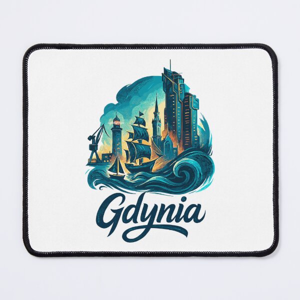 Item preview, Gdynia, Poland, White Port City, maritime gift designed and sold by Pineapple-Tree.
