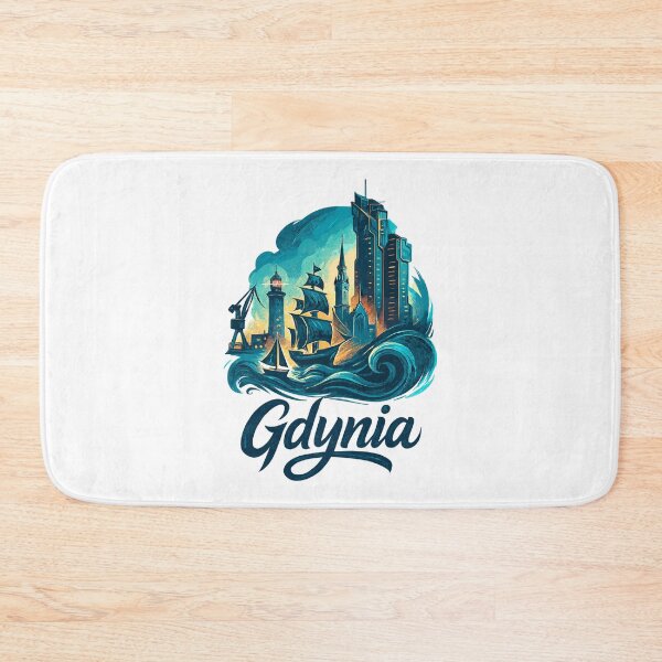 Item preview, Gdynia, Poland, White Port City, maritime gift designed and sold by Pineapple-Tree.