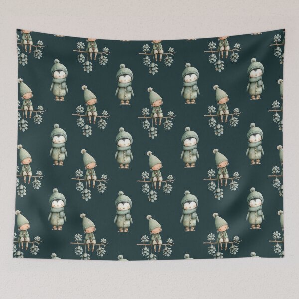 Item preview, Cozy Penguin And Girl On Winter Branches designed and sold by EL-Lebedenko.