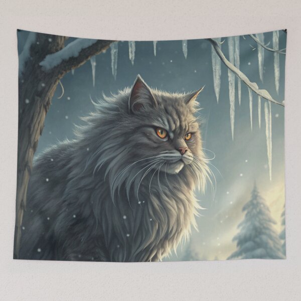Item preview, Jólakötturinn (Yule Cat) Full-Body – Icelandic Christmas Folklore Digital Painting designed and sold by AIfolklore.