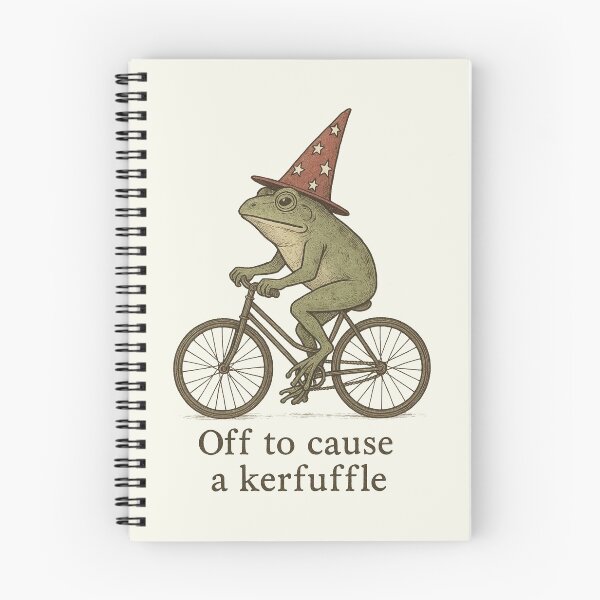 Item preview, Off to Cause a Kerfuffle - Funny Frog Meme designed and sold by loupglouglou.