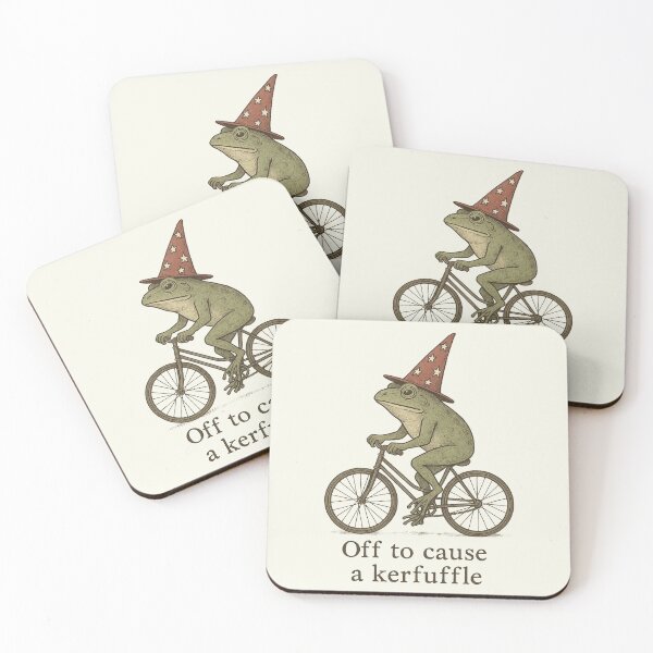 Item preview, Off to Cause a Kerfuffle - Funny Frog Meme designed and sold by loupglouglou.