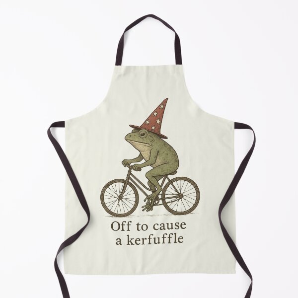 Item preview, Off to Cause a Kerfuffle - Funny Frog Meme designed and sold by loupglouglou.
