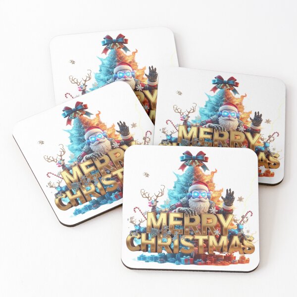 Item preview, Cyber Santa and Flaming Christmas Tree designed and sold by newvisionart191.