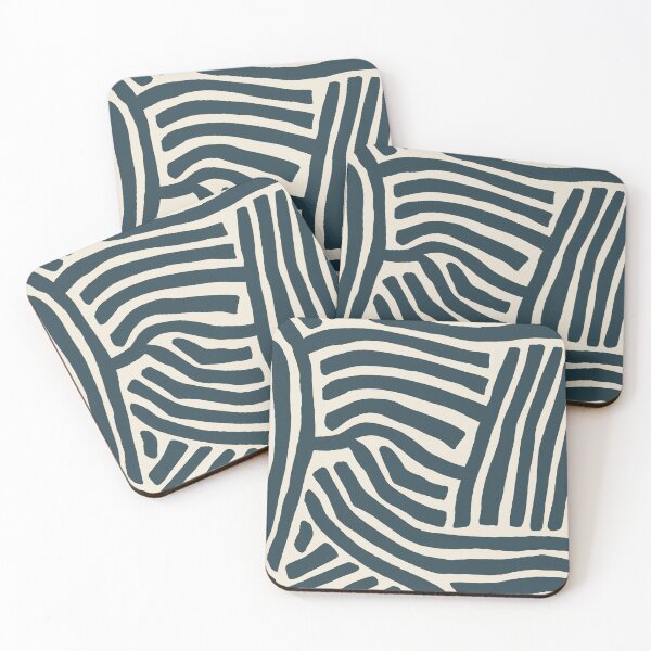 Item preview, Abstract Boho Blue Petrol Stripes Play designed and sold by enricadenicola.