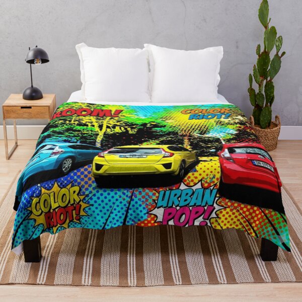 Item preview, Color Riot! Urban Pop Art Cars Comic Style designed and sold by AgingeR.