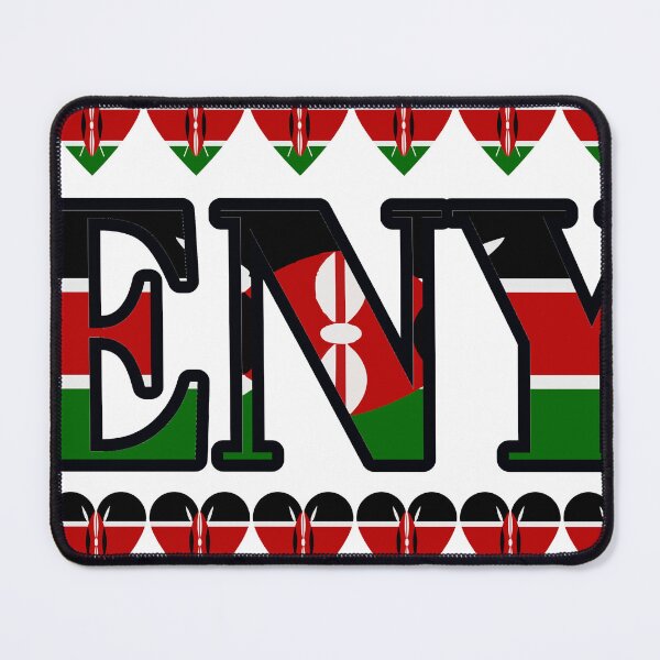 Item preview, Kenya Flag Letters And Hearts designed and sold by TheIconSmith.