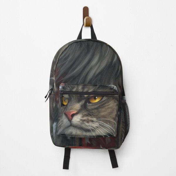 Item preview, Jólakötturinn (Yule Cat) – Annoyed Expression with Santa Hat | Icelandic Christmas Folklore Digital Painting designed and sold by AIfolklore.