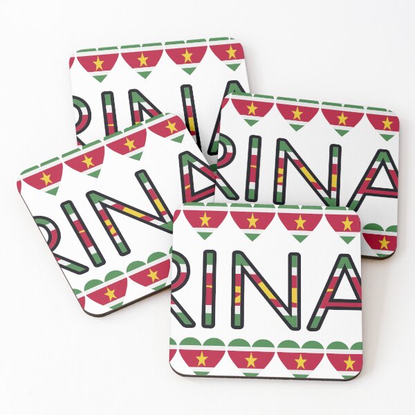 Item preview, Suriname Flag Letters And Hearts designed and sold by TheIconSmith.