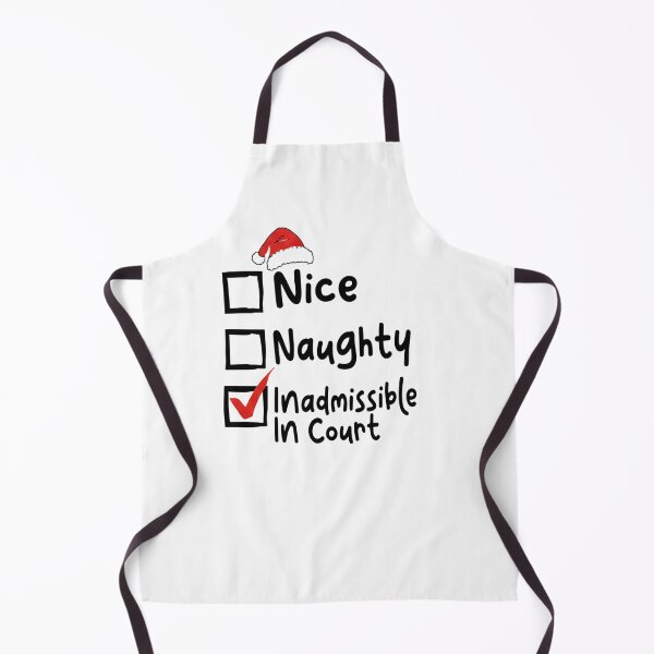 Item preview, Funny Christmas Law Checklist – Nice Naughty Inadmissible In Court designed and sold by Inkspire House.