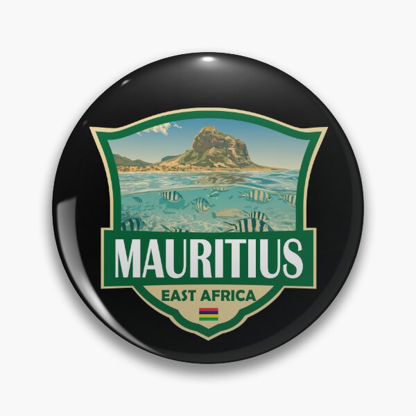Item preview, Mauritius Illustration Retro Badge designed and sold by KrisSidDesigns.