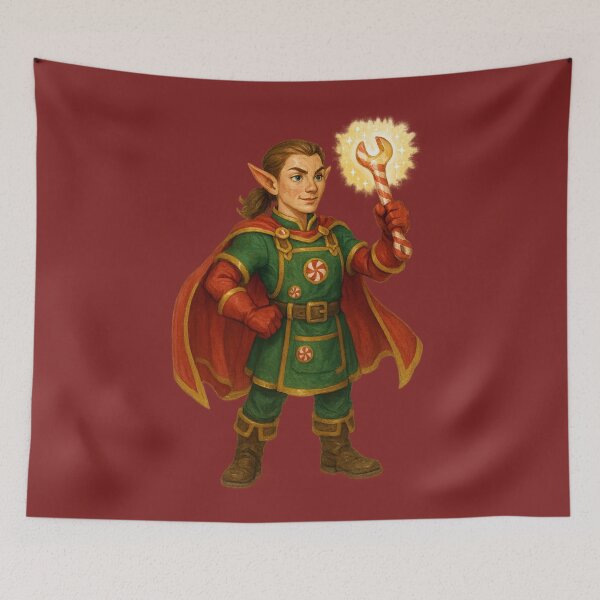 Item preview, Holiday Elf Warrior Character Art – Wrench Edition designed and sold by BROHLine Studio.