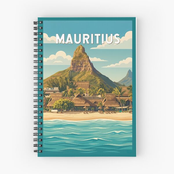 Item preview, Mauritius Illustration Travel Art Vintage designed and sold by KrisSidDesigns.