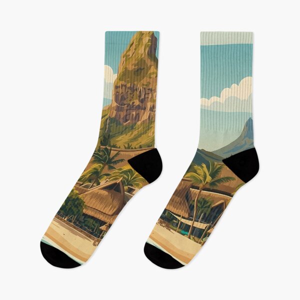 Item preview, Mauritius Illustration Travel Art Vintage designed and sold by KrisSidDesigns.