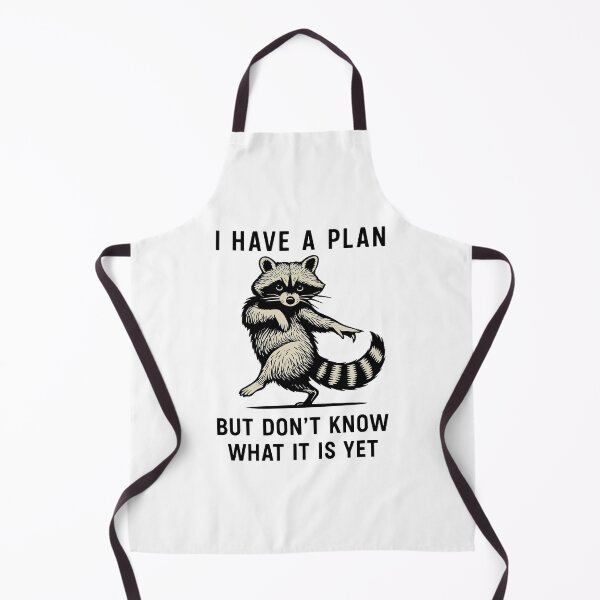 Item preview, Fun Planning Silly Raccoon Quote Overthinking Chaos Mindset designed and sold by gear-posters.