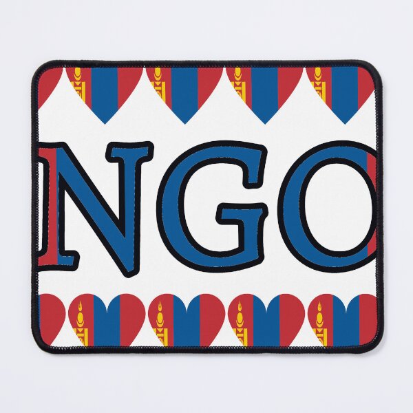 Item preview, Mongolia Flag Letters And Hearts designed and sold by TheIconSmith.