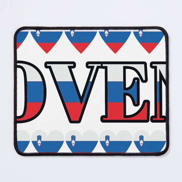 Item preview, Slovenia Flag Letters And Hearts designed and sold by TheIconSmith.