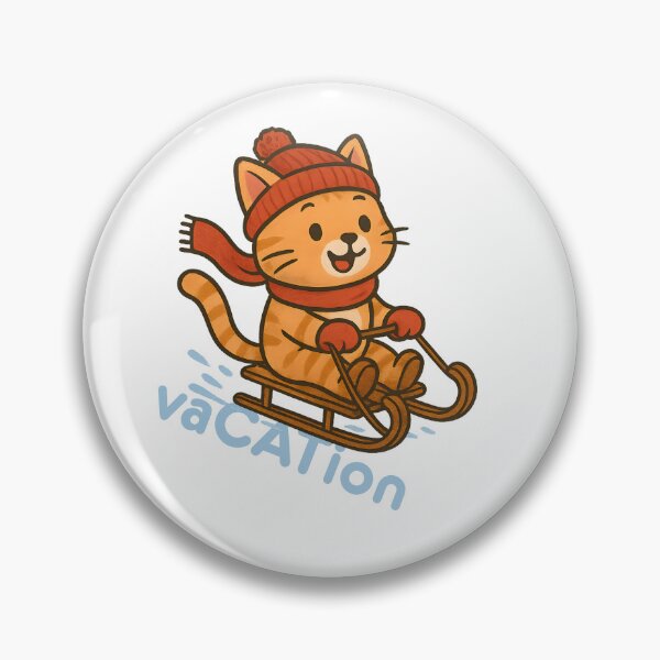Item preview, Sledding Cat – Cute “vaCATion” Winter T-Shirt designed and sold by SVALANART.